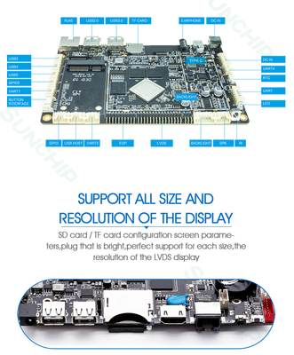 RK3288 врезало поддержку 4G UART GPIO интерфейса дисплея EDP андроида LVDS доски Multi