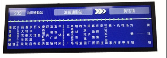 Протягиванный входной сигнал силы DC 12V времени на ответ дюйма 8ms знака 28,8 автобуса дисплея LCD