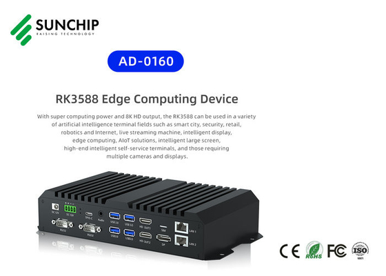 Sunchip Android 12 Media box RK3588 Industrial ARM Board 8K Octa Core Dual 1000M RS485 RS232 Edge вычислительный плеер