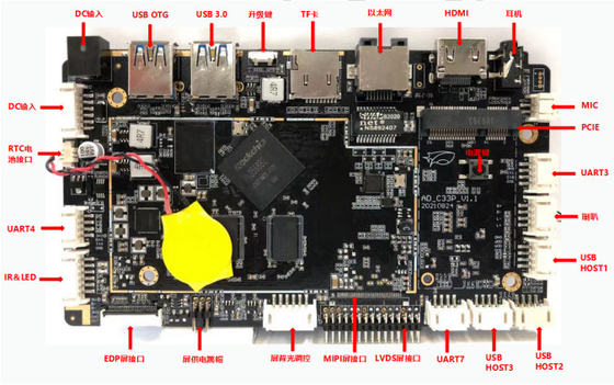 RK3568 Rockchip Motherboard Android 11 Встроенная системная плата с памятью USB GPIO UART I2C и DDR4
